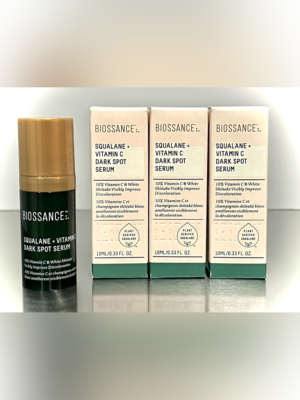 3X Pair of Biossance Dark Spot Serum 10ml (#m1.5)